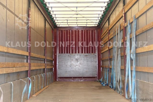 Open semitrailer with tarp KRONE Pritsche Plane XL MegaLiner BPW Edscha Bordwände