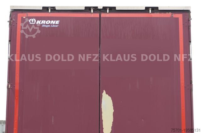 Open semitrailer with tarp KRONE Pritsche Plane XL MegaLiner BPW Edscha Bordwände