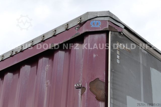 Open semitrailer with tarp KRONE Pritsche Plane XL MegaLiner BPW Edscha Bordwände