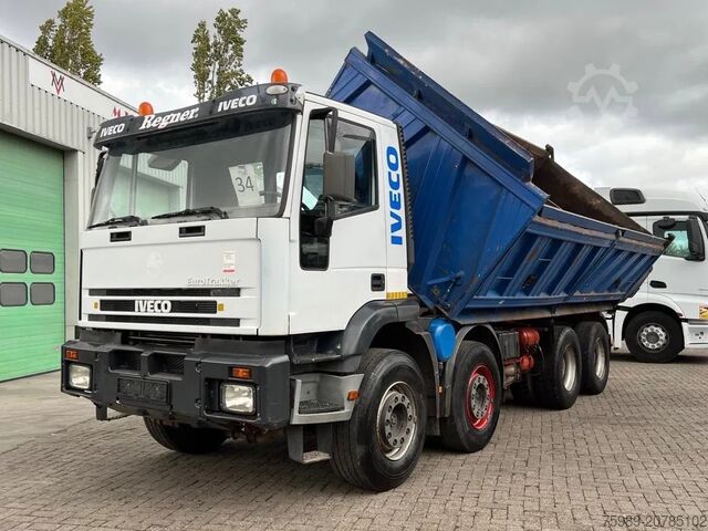 3-Seiten-Kipper Iveco Eurotrakker 340E37 8x4, Manual injection, STEE...