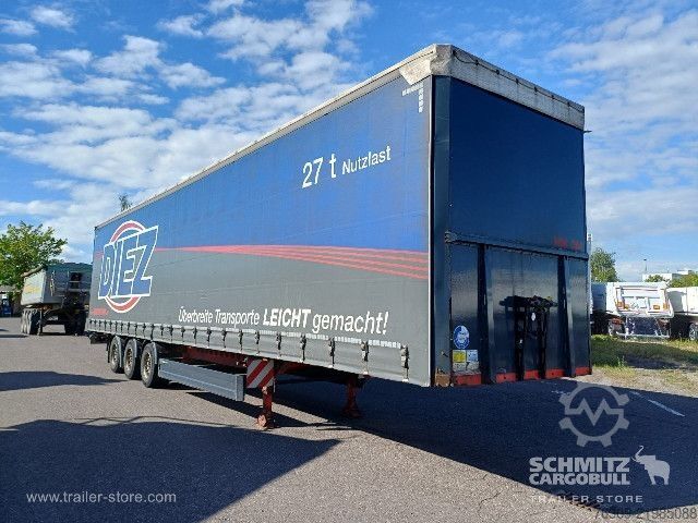 Open semitrailer with tarp Berger Curtainsider Mega