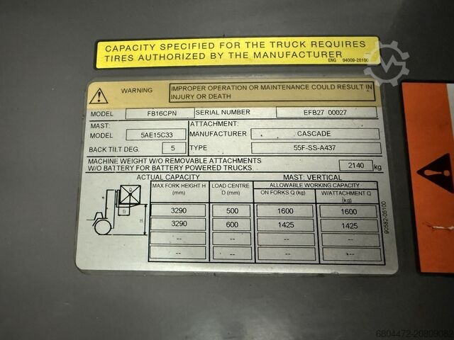 Steuerung Mitsubishi Mitsubishi FB16CPN Electric Folklift