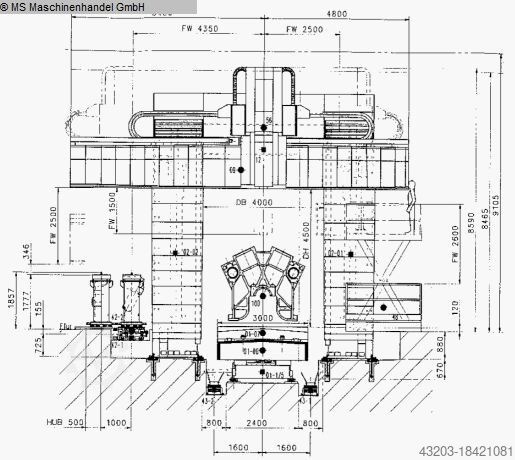 Portalfräsmaschine WALDRICH-COBURG POWERTEC 4000 AP