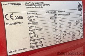 Gas burner Weishaupt WM-G10/4-A /// 1250kw Weishaupt WM-G10 / 1250kw
