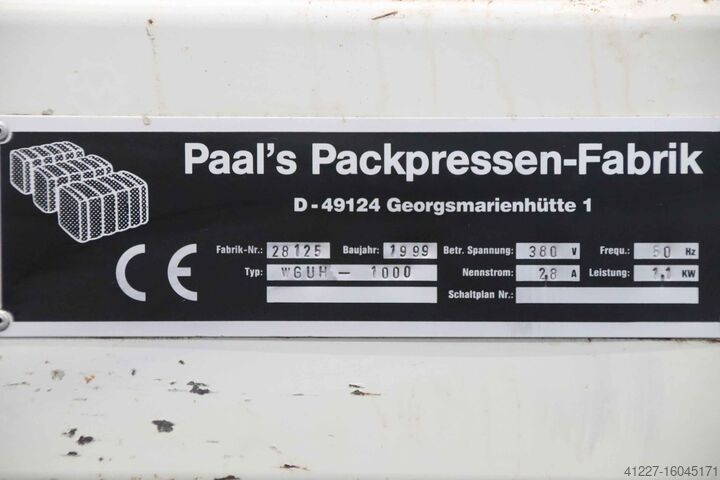 Conveyor belt 25 m/min Paal's WGUH-1000 2800 x 960 mm