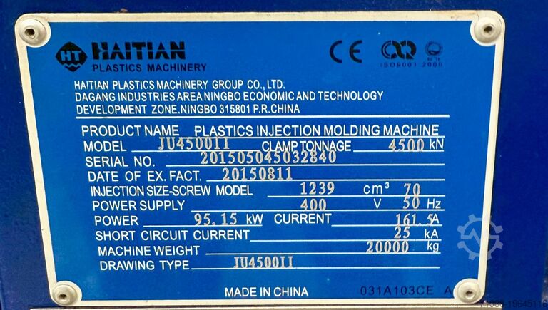 Spritzgießmaschine Haitian JU 4500 II