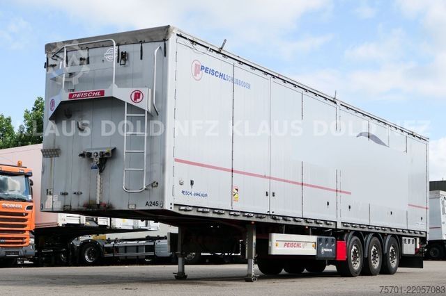 Open semitrailer with tarp PEISCHL 3ESP0S Schubboden Seitliche Türen Liftachse