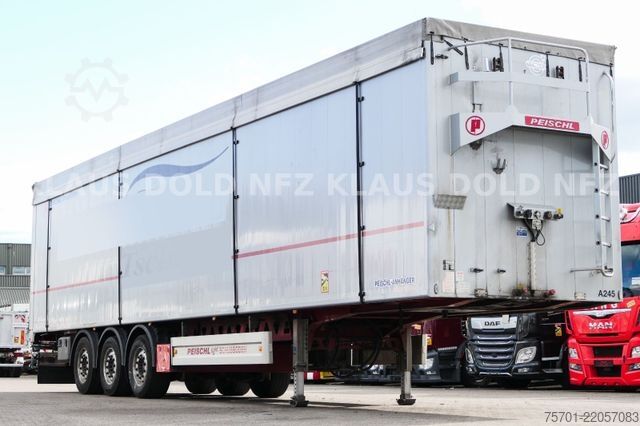 Open semitrailer with tarp PEISCHL 3ESP0S Schubboden Seitliche Türen Liftachse