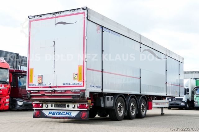 Open semitrailer with tarp PEISCHL 3ESP0S Schubboden Seitliche Türen Liftachse