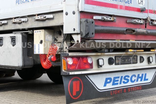 Open semitrailer with tarp PEISCHL 3ESP0S Schubboden Seitliche Türen Liftachse