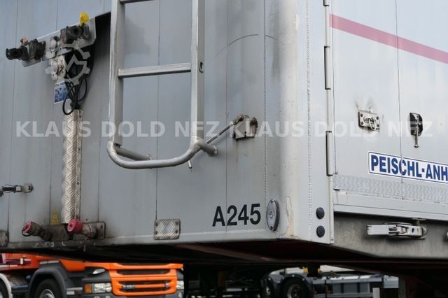 Open semitrailer with tarp PEISCHL 3ESP0S Schubboden Seitliche Türen Liftachse