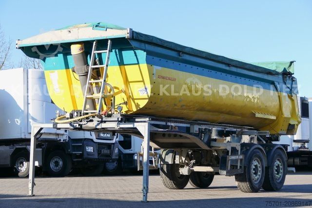 Tipper semitrailer SCHWARZMÜLLER SM Kippmulde Plane SAF-Achsen Kamera