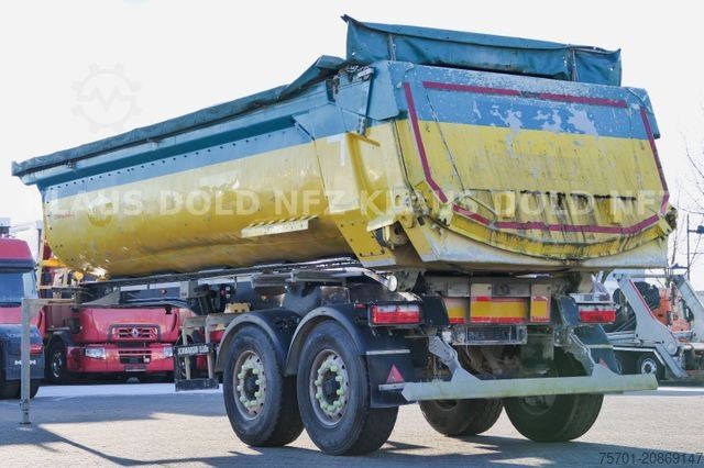 Tipper semitrailer SCHWARZMÜLLER SM Kippmulde Plane SAF-Achsen Kamera