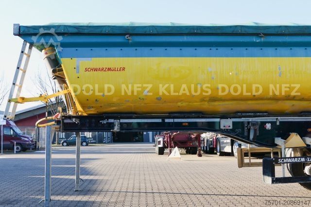 Tipper semitrailer SCHWARZMÜLLER SM Kippmulde Plane SAF-Achsen Kamera