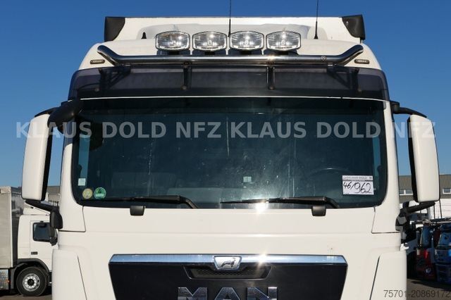 Flatbed truck with tarp MAN TGX 18.400 Pritsche Plane Retarder 2-Tanks