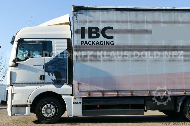 Flatbed truck with tarp MAN TGX 18.400 Pritsche Plane Retarder 2-Tanks