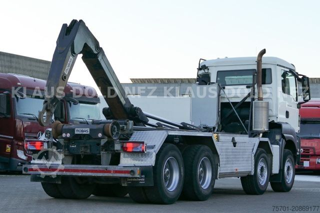 Roll-off tipper truck MAN TGS 35.500 Abrollkipper Mobas Retarder 8x4 Euro6