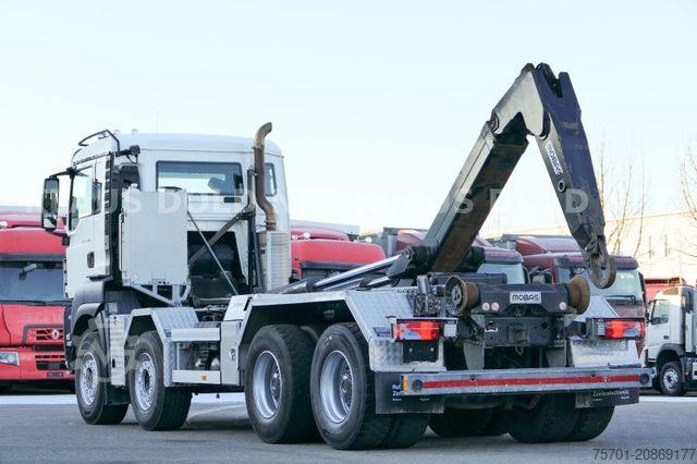 Roll-off tipper truck MAN TGS 35.500 Abrollkipper Mobas Retarder 8x4 Euro6
