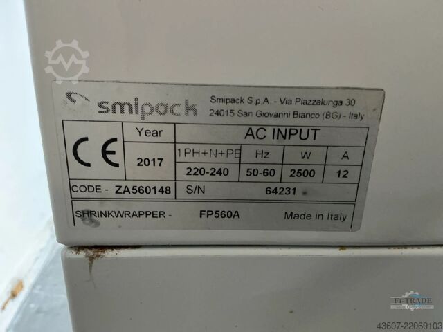 Winkelschweissmaschine Schrumpftunnel - Shrinkwrapper Shrink Tunnel SMIPACK FP 560a - T450