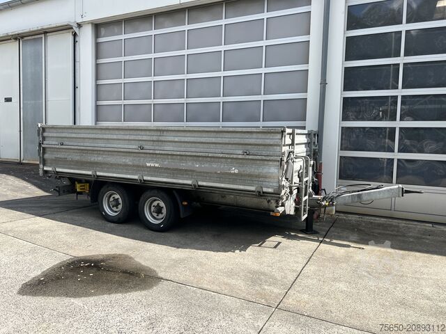 Three-way tipper trailer Humbaur D1AC  Tandemkipper- Tieflader mit Aufsatz, neuwertig