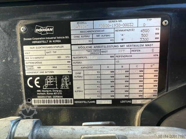 Diesel Forklift Doosan D-45SC-7