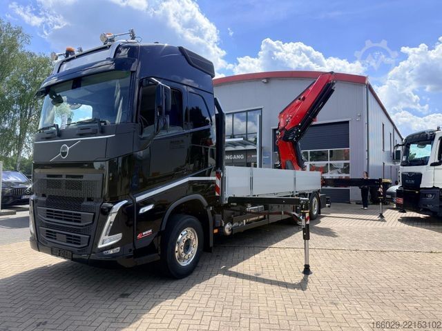 Flatbed truck VOLVO FH 540 6x2 Container Fassi F545 Heck 360° 100%