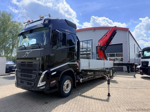 Flatbed truck VOLVO FH 540 6x2 Container Fassi F545 Heck 360° 100%