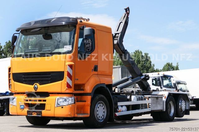 Roll-off tipper truck RENAULT Premium Abrollkipper Lift-/Lenkachse Euro 5