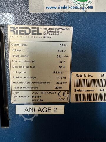 Laserschneidmaschine Trumpf Kühlaggregat Riedel TruLaser