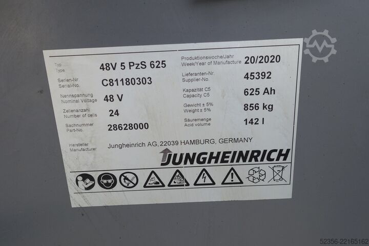 Niederhubwagen Jungheinrich 1,6t EFG216 TRIPLEX SS Batterie 92%