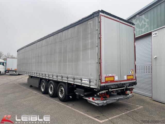 Open semitrailer with tarp SCHMITZ CARGOBULL SCS24*LBW Ladebordwand*RSAB*Liftachse