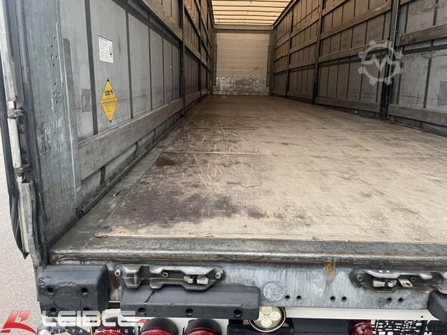 Open semitrailer with tarp SCHMITZ CARGOBULL SCS24*LBW Ladebordwand*RSAB*Liftachse