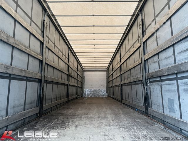 Open semitrailer with tarp SCHMITZ CARGOBULL SCS24*LBW Ladebordwand*RSAB*Liftachse