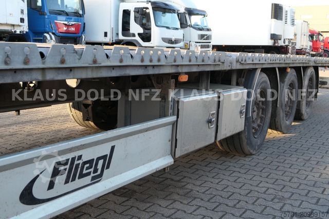 Working platform semitrailer FLIEGL SDS 350 Platto Liftachse SAF-Achsen