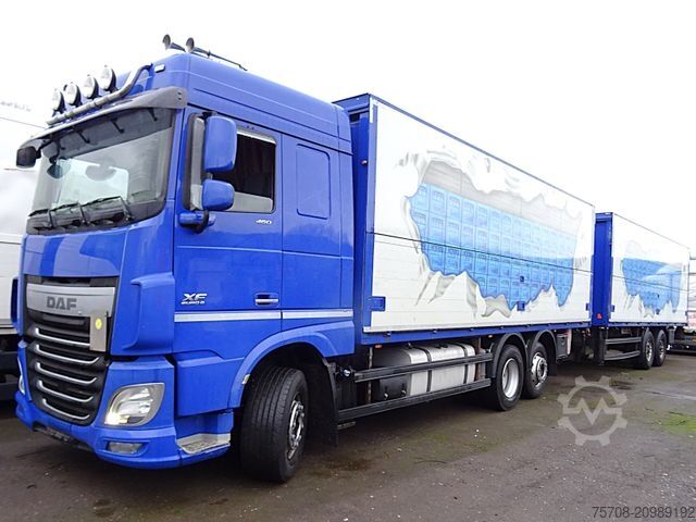 Beverage truck DAF XF 460*kpl Zug*2x 7,7m Schwenkwand*2x LBW*MX Ret