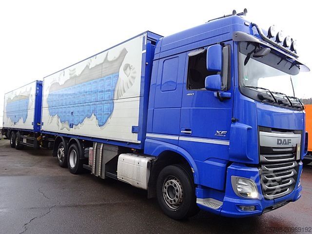 Beverage truck DAF XF 460*kpl Zug*2x 7,7m Schwenkwand*2x LBW*MX Ret