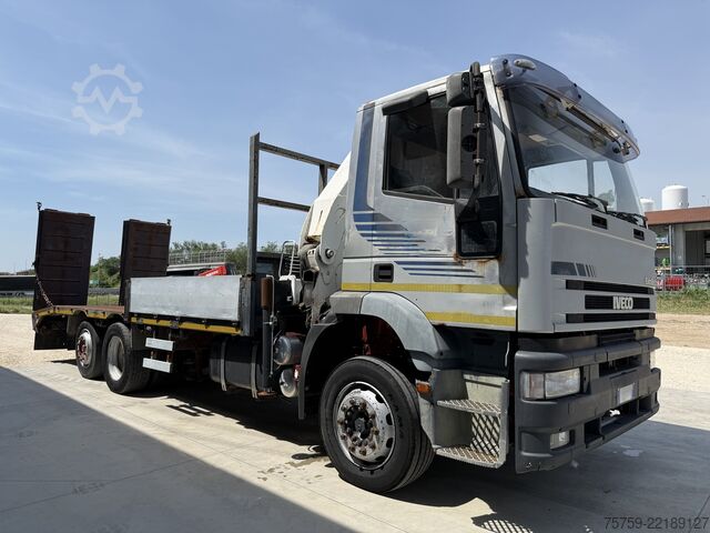Autokran Iveco Eurotech 240E42 Pritsche mit Rampen+Kran