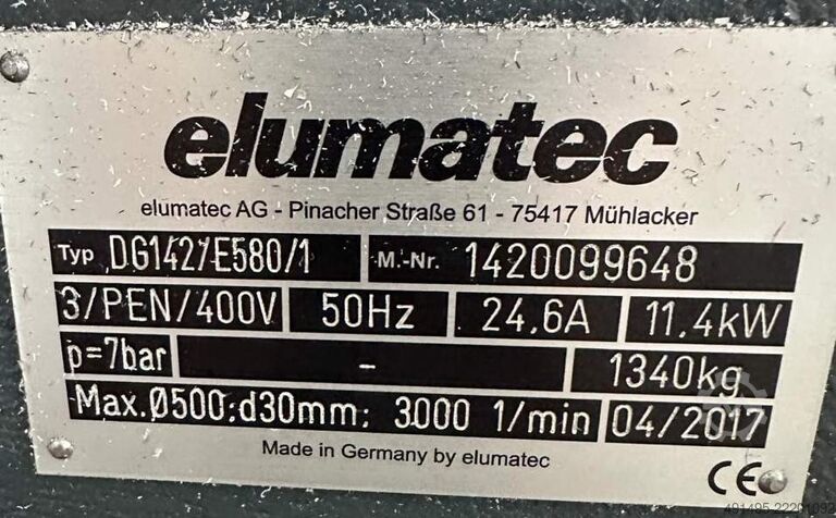 Double mitre saw for PVC and aluminium ELUMATEC DG 142 / E580 / 1