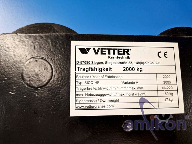 Zweischienenportal Elektrokettenzug Vetter P300 Portalkran 1,6t Krananlage