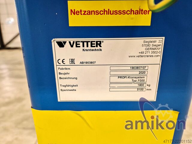Zweischienenportal Elektrokettenzug Vetter P300 Portalkran 1,6t Krananlage