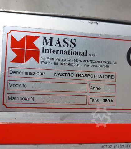 Steep conveyor angle conveyor MASS NC 3000X850mm