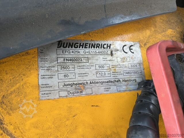 Electric 4-wheel forklift Jungheinrich EFG425k