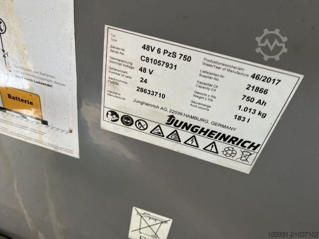 Electric 3-wheel forklift Jungheinrich EFG216