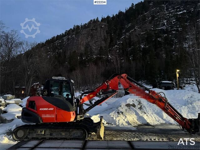 Raupenbagger Kubota KX080-4α2 Beltegraver m/ 2 delt bom, tilt og 2 sku
