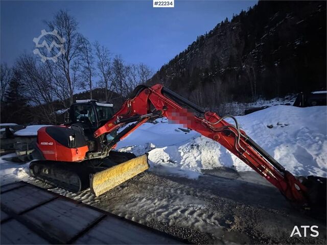 Raupenbagger Kubota KX080-4α2 Beltegraver m/ 2 delt bom, tilt og 2 sku