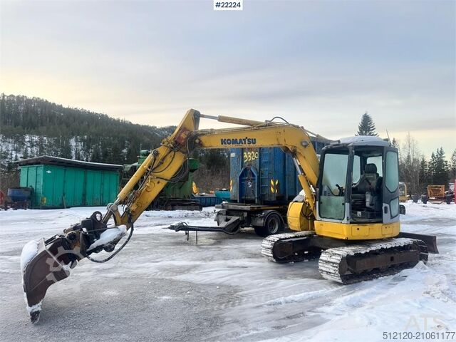 Midi-Bagger Komatsu PC78US-6 w/ Rototilt – 3 buckets – 6,300 hours WAT