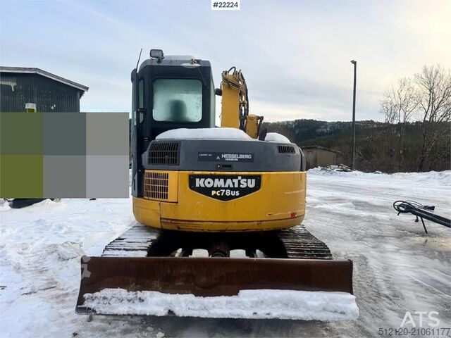 Midi-Bagger Komatsu PC78US-6 w/ Rototilt – 3 buckets – 6,300 hours WAT