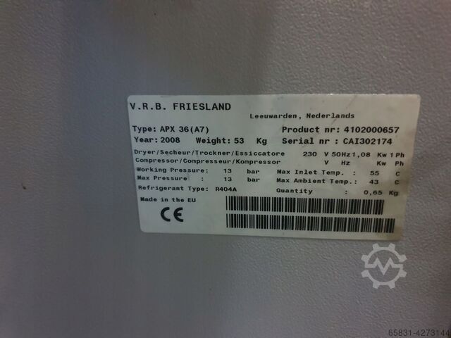AIRPRESS APX 36 REFRIGERATION DRYER AIRPRESS APX 36