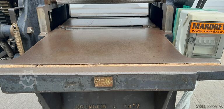 Thickness planer, planer Krummen&Katz 4/2 Krummen & Katz 4/26