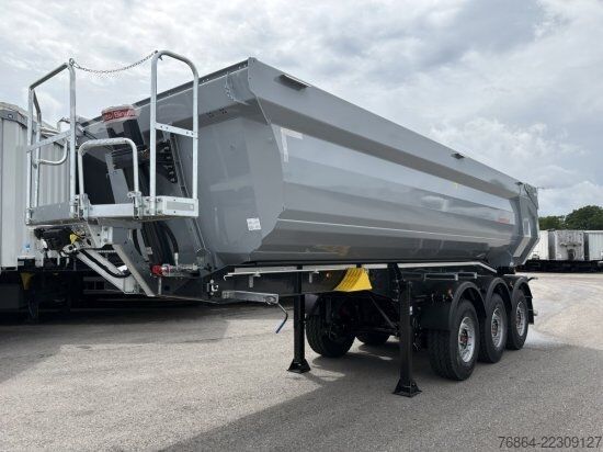 Tipper semitrailer SCHWARZMüLLER STAHLRUNDMULDE 25 M³, LIFTACHSE, ROLLPLANE, SAF ACHSEN,  MEHRERE SOFORT VERFüGBAR